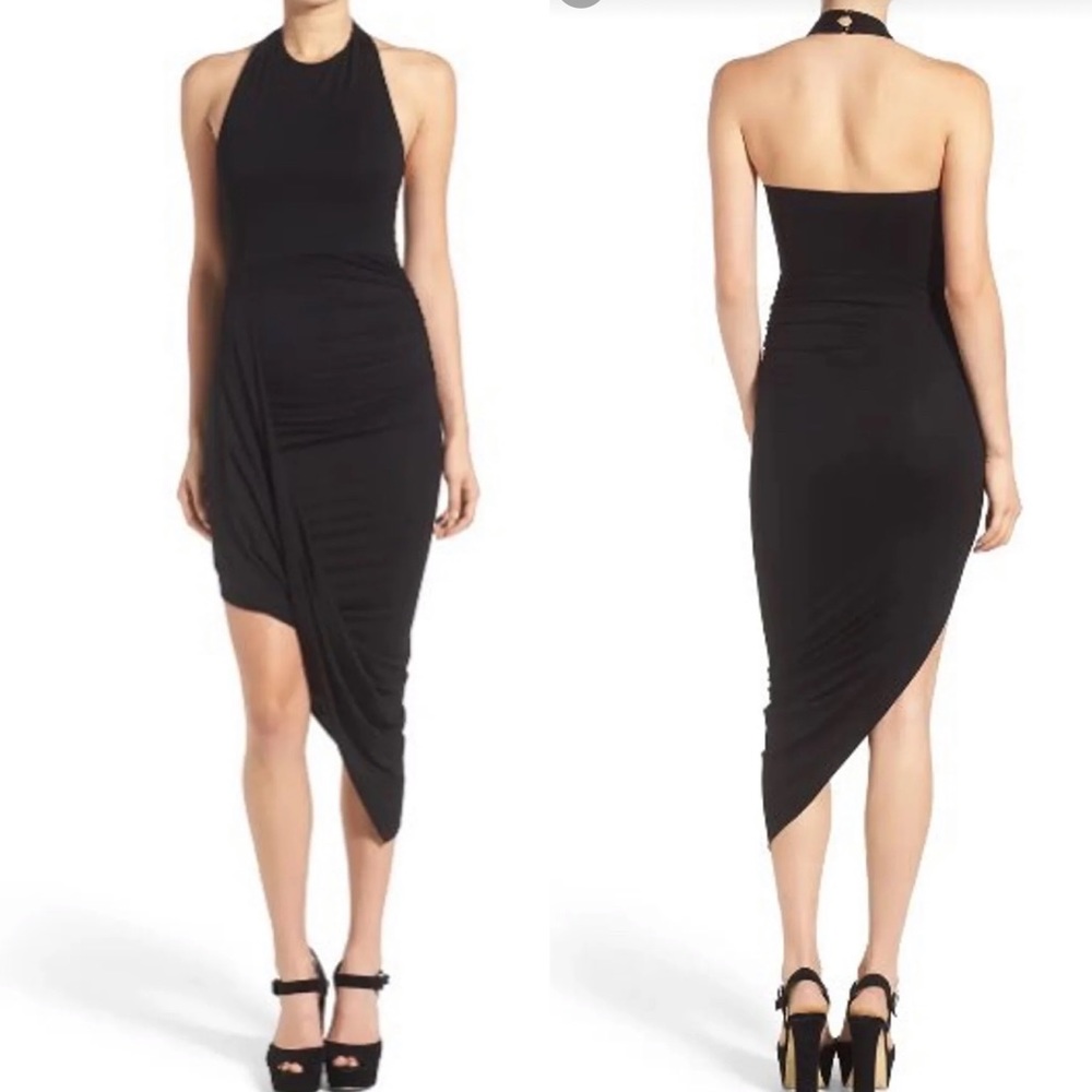 ASTR Ruched Side Halter Midi Dress NWT, size XS